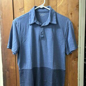 Structure Men's Slim Fit Blue Color Block Polo